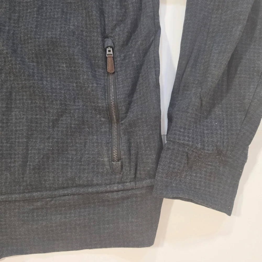 Polo Ralph Lauren Mens Charcoal Grey Textured Full Zip Mock Neck Jacket XS